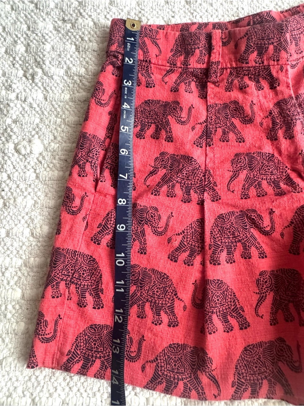J. Crew high waist shorts with elephant print sz 2 - Picture 7 of 7
